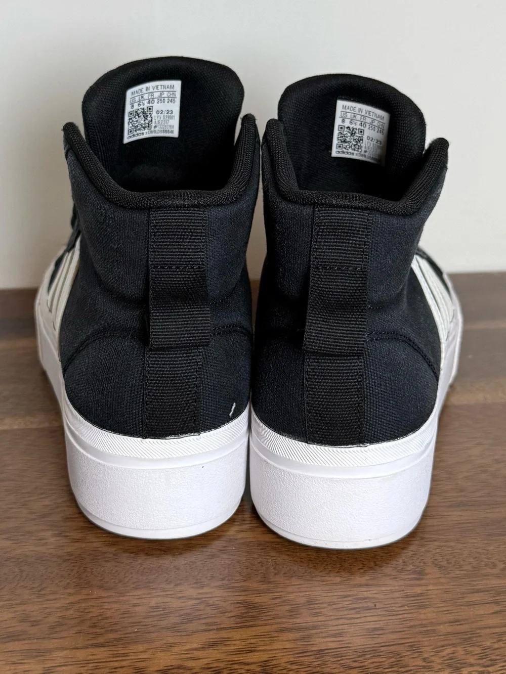Adidas Bravada 2.0 Platform Mid Black White High Top Sneakers Women’s Size 8
